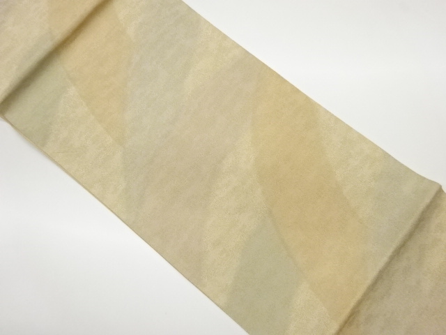 リサイクル　砂子綴れ山並み模様織出し全通袋帯